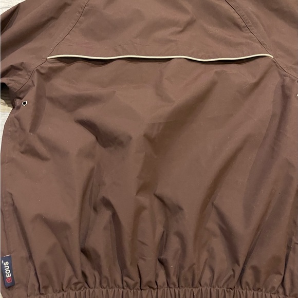 Eous Vintage Jacket Womens Small Brown Equestrian Horses Coat Hooded Full Zip - Picture 7 of 16